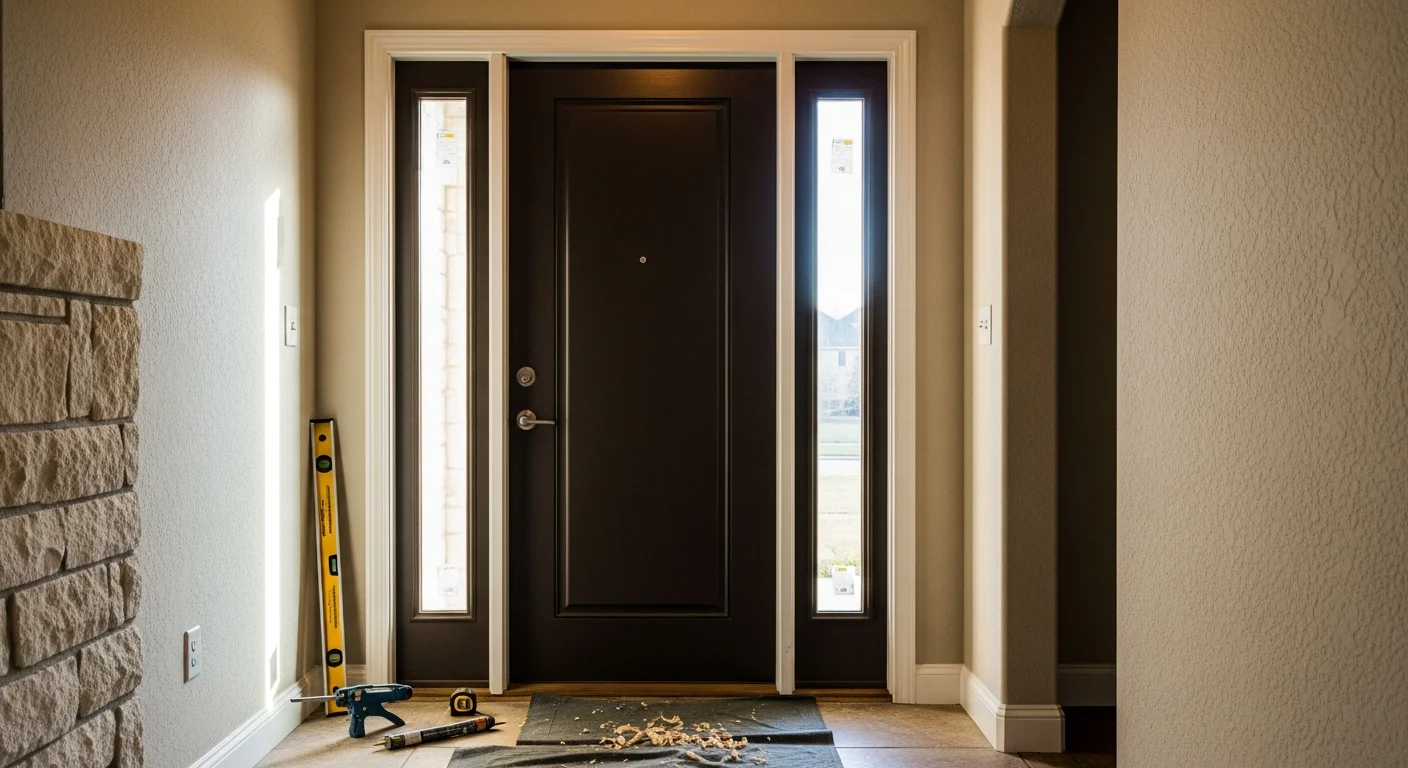Professional window and door installation with trim work