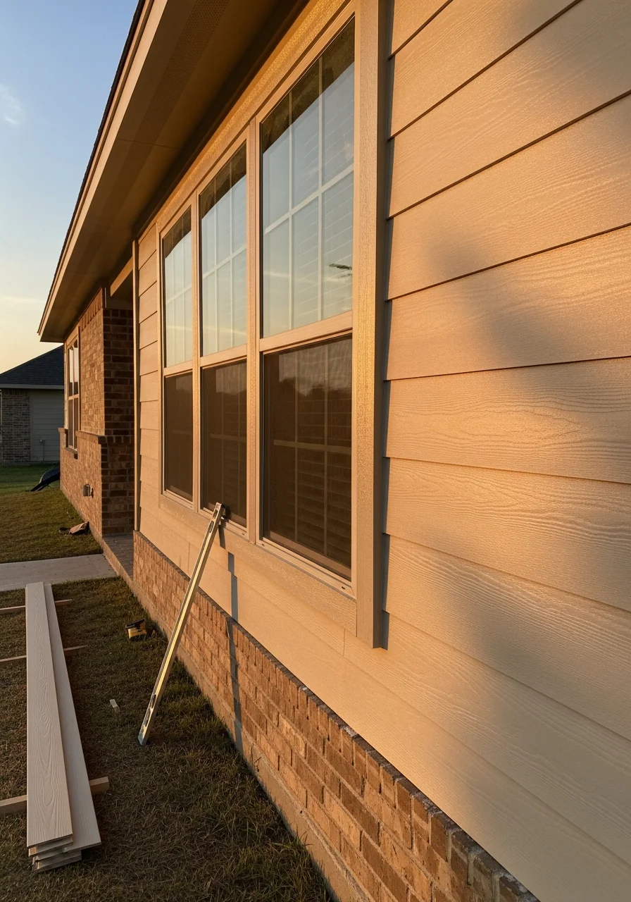 Detail of quality exterior work on a Pflugerville home, demonstrating professional craftsmanship in a growing community.